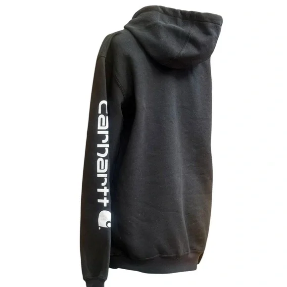 Carhartt Black Logo Sleeve Hoodie – Women’s Small – BNWT - Picture 3 of 9